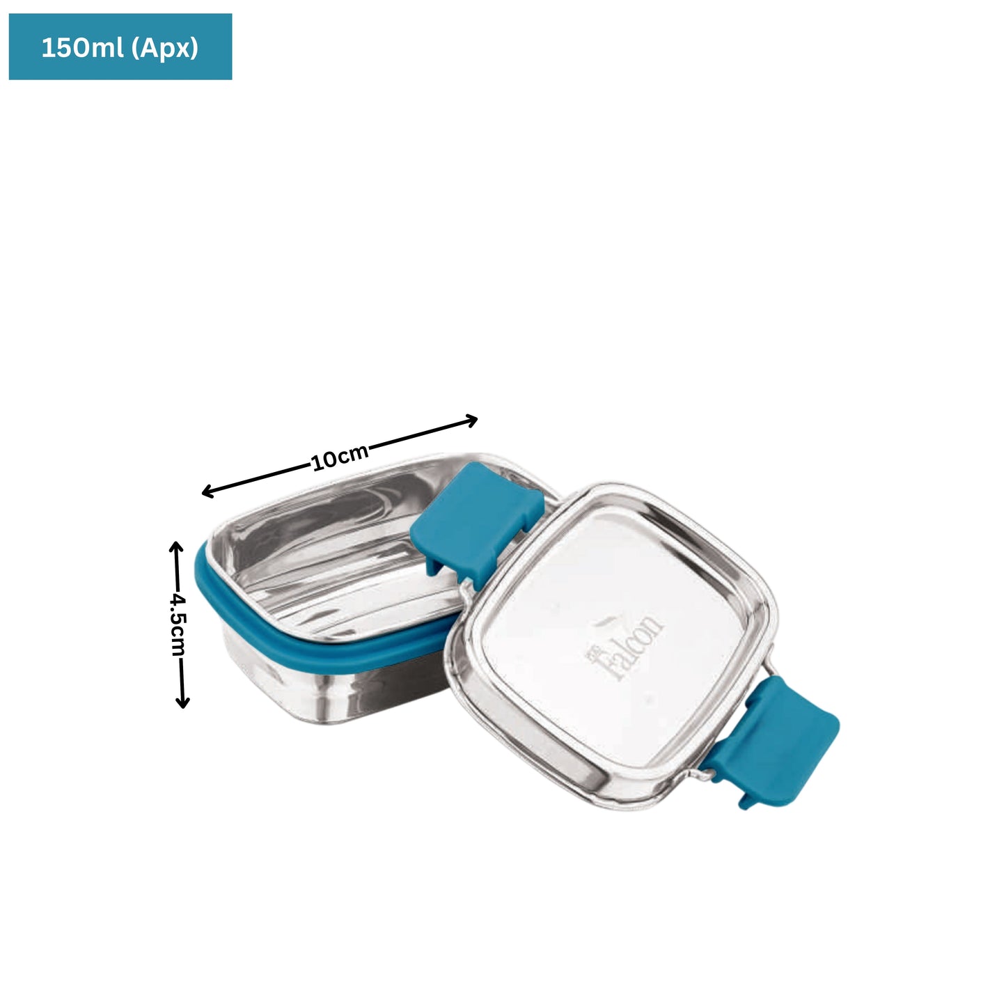 PddFalcon Stainless Steel Recta Joy Micro Container 100% Leakproof - 180ml Apx.