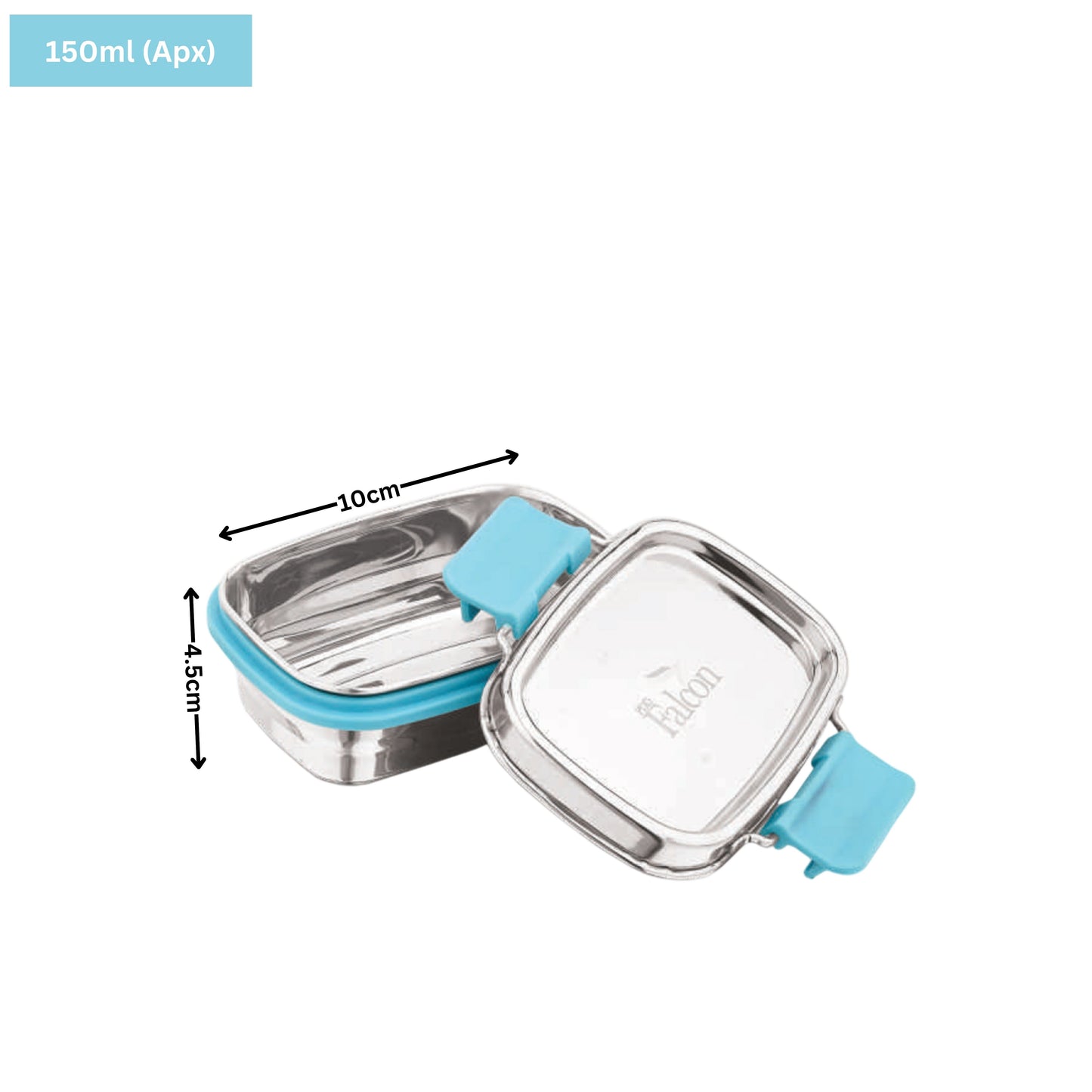 PddFalcon Stainless Steel Recta Joy Micro Container 100% Leakproof - 180ml Apx.