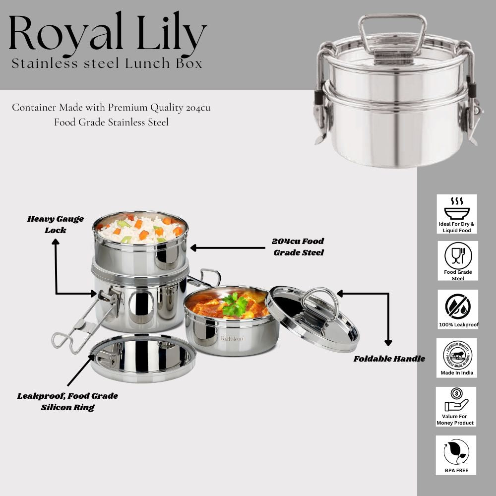 Royal Lily Lunch Box Set of 2- 700ml