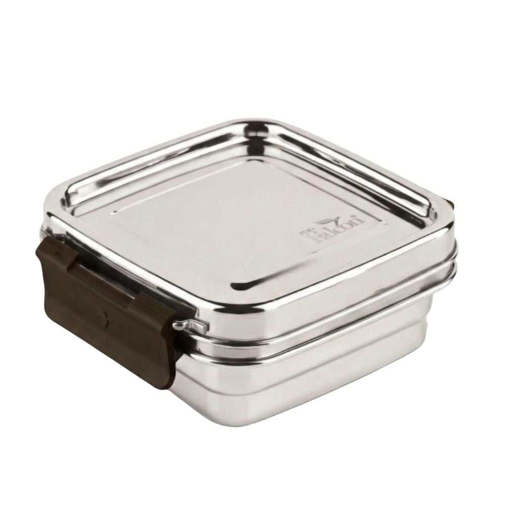 PDDFALCON Stainless Steel Cube Container ,100%Leakproof Container 400ml