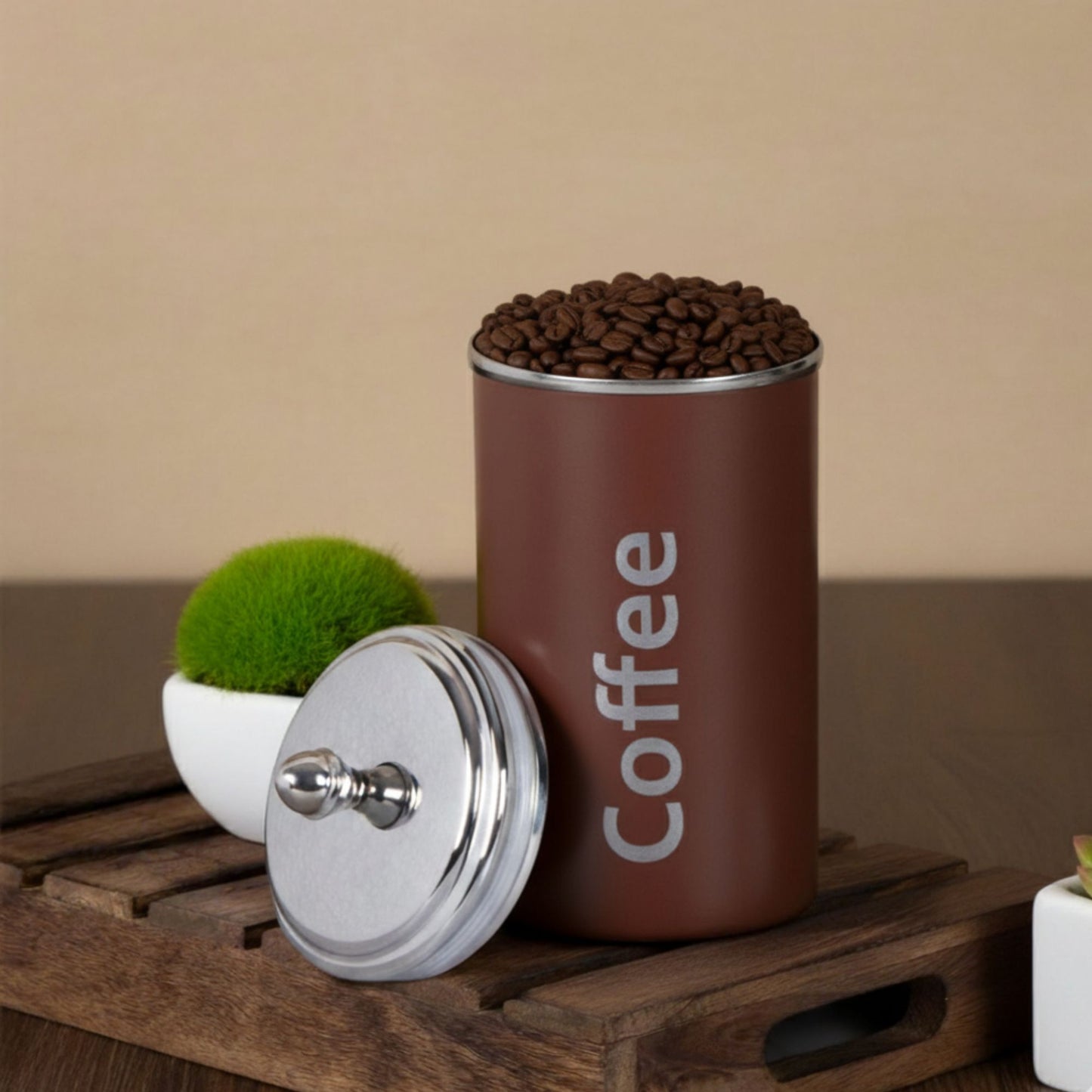 Pdd Falcon Steel Utsaav Canister 750ml Set of 3 - Black, White & Brown
