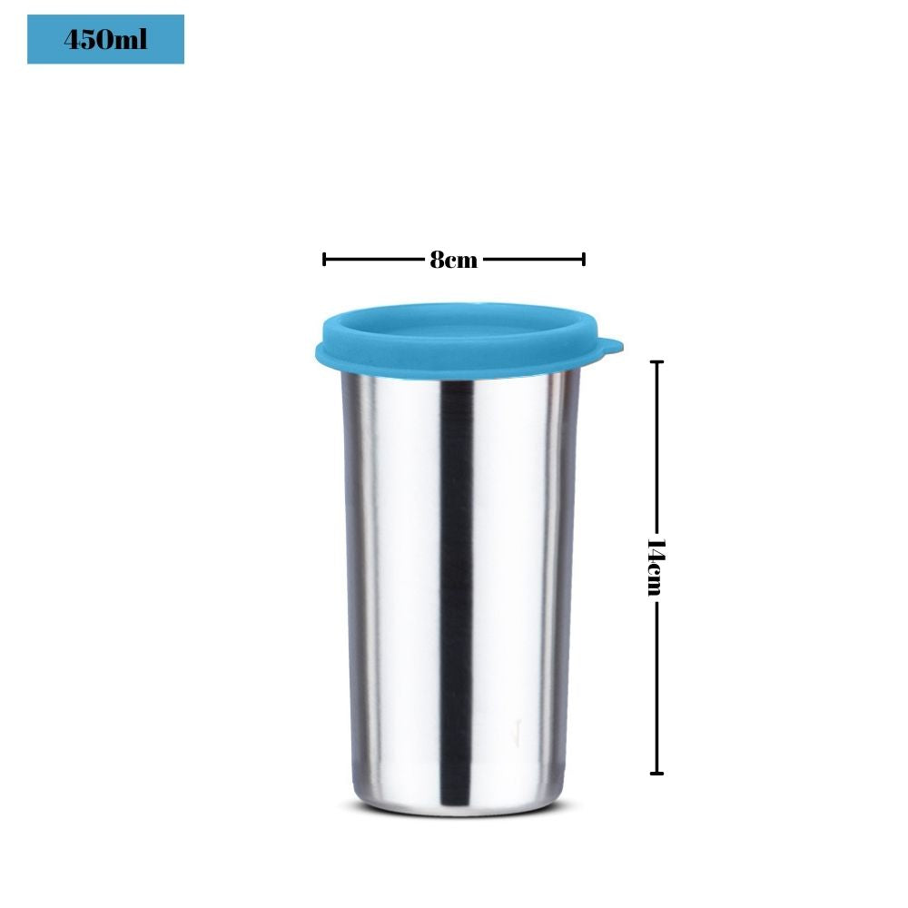 PddFalcon Steel Classic Tumbler / Glass 100% leakproof 1pcs Turkish Blue FP04046 - 520ml