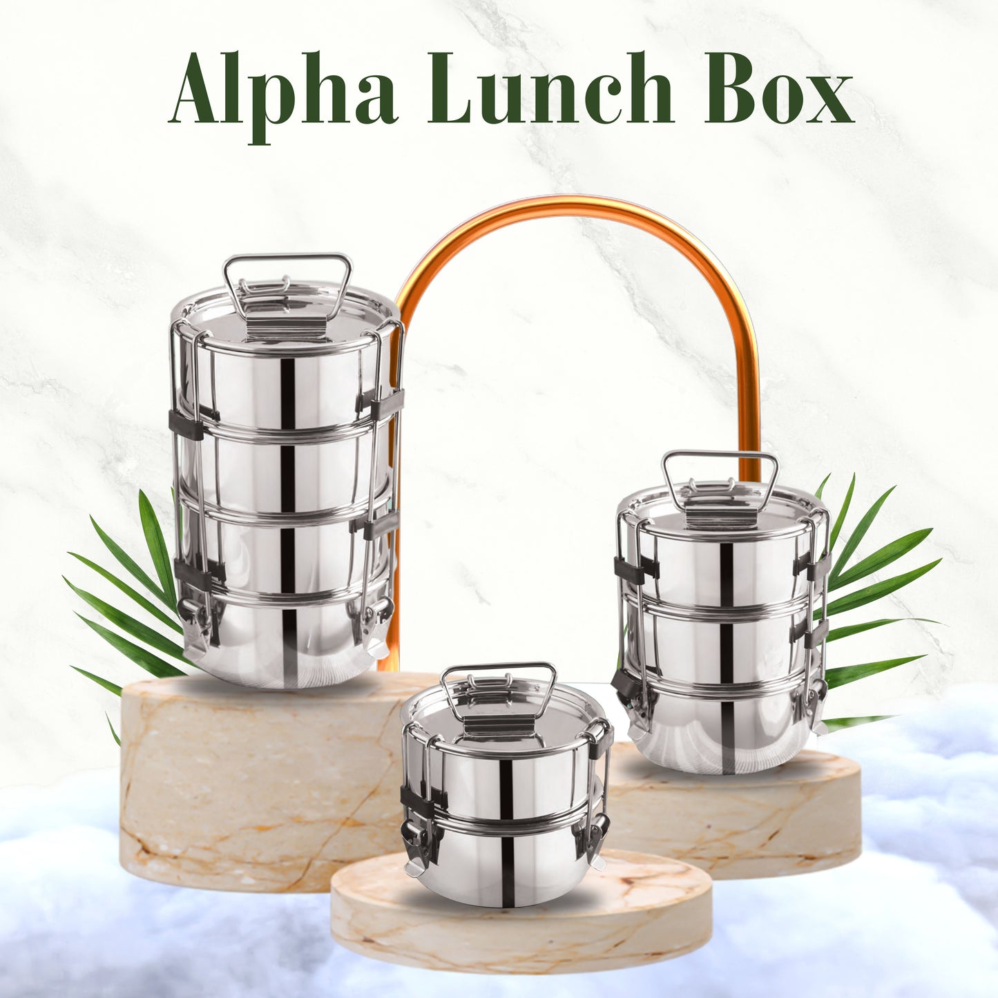 Alpha Tiffin Box Set of 3- 1650ml