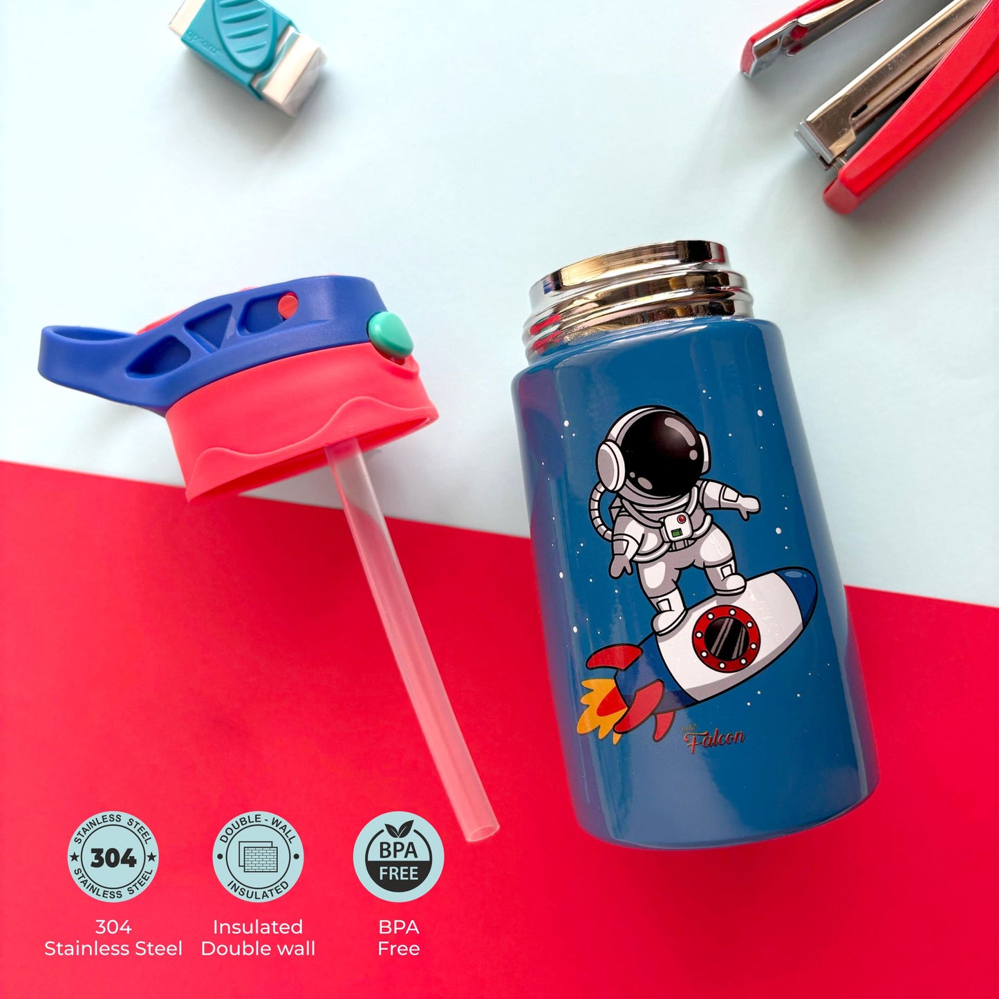 Sippy Insulated Water Bottle Astronaut 350ml