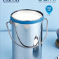 Pddfalcon Stainless Steel Akhand - Jointless Milk Can/Oil Can/Milk Barni/Oil Pot with Lid, 1500ML Capacity, 14Cm Dia, Silver