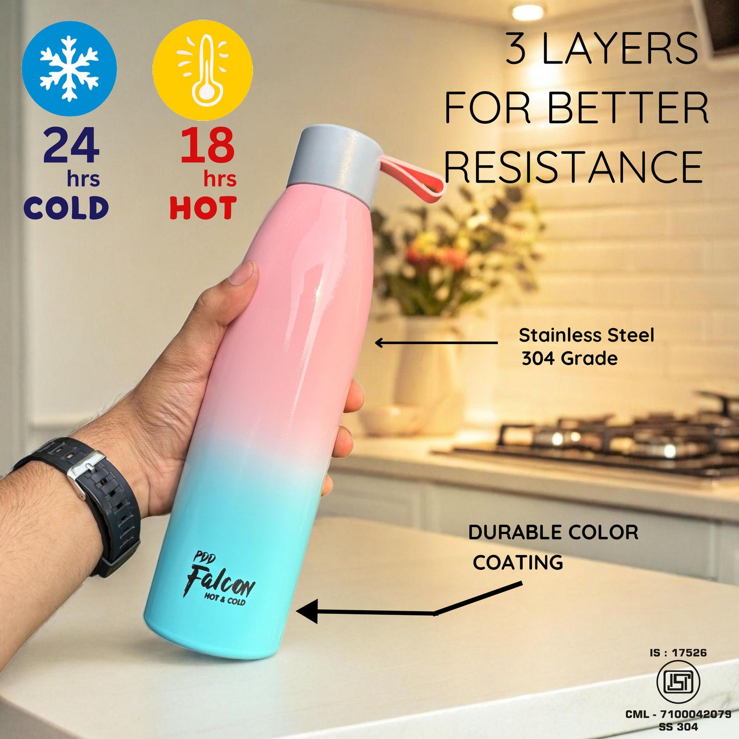 Stylo Insulated Water Bottle Bliss 750ml