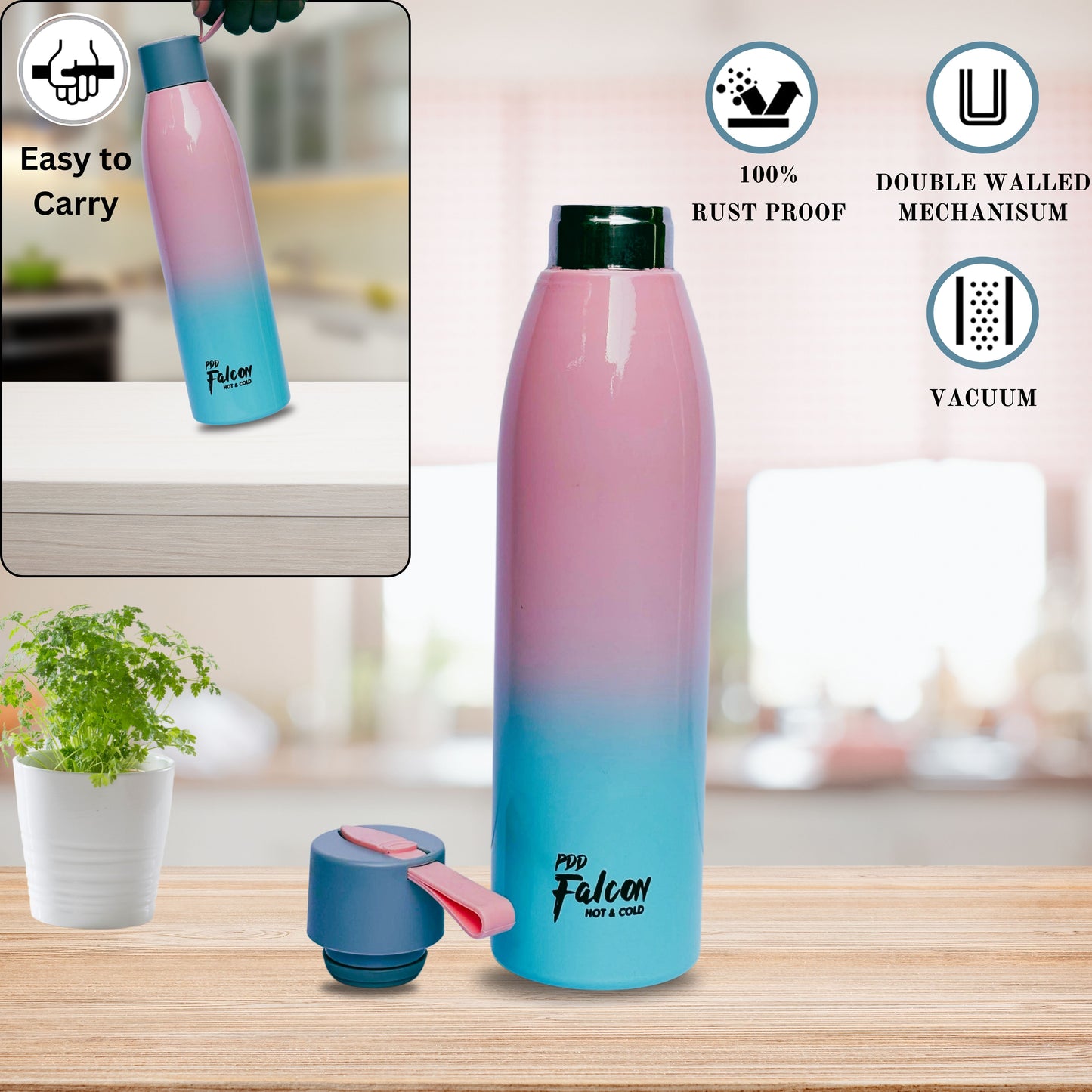 Stylo Insulated Water Bottle Blush 750ml