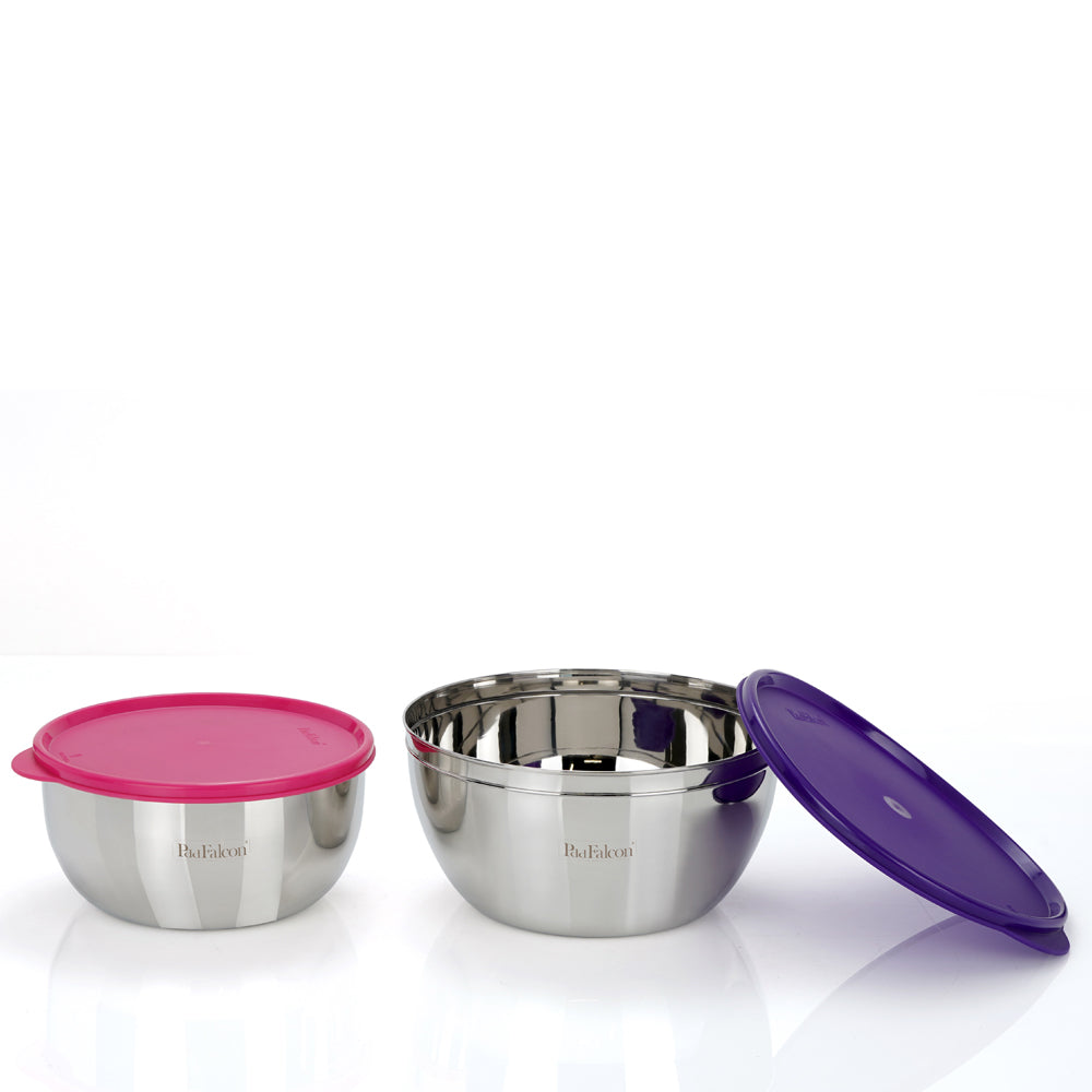 Stainless steel bowls to mix, store or serve, 100% leakproof & affordable