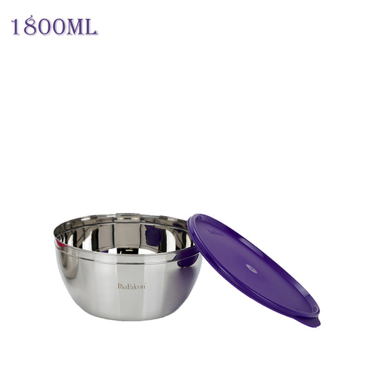 1800ml Stainless steel bowls to mix, store or serve, 100% leakproof & affordable
