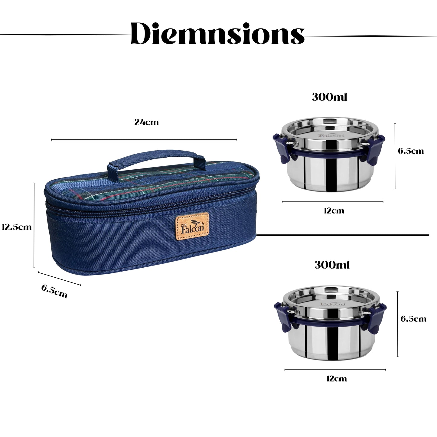 Treat Checks Lunch Box Set of 2- 600ml