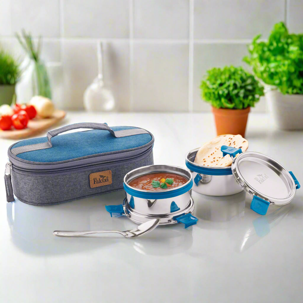 Olive Max Lunch Box Set of 2 Blue- 800ml
