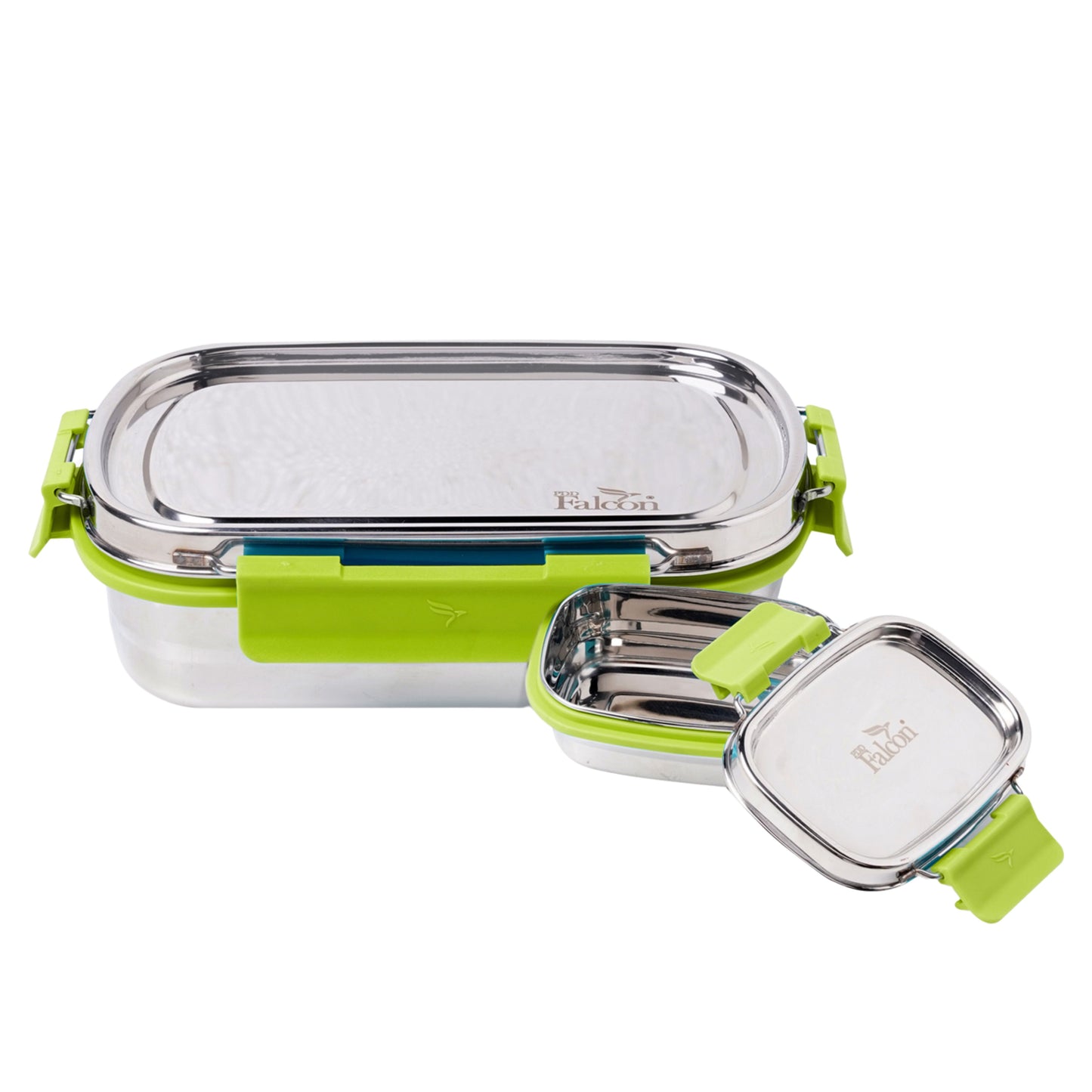 PddFalcon Stainless Steel Recta Lunch Mate 100% Leakproof Lunch Box Green - 930ml