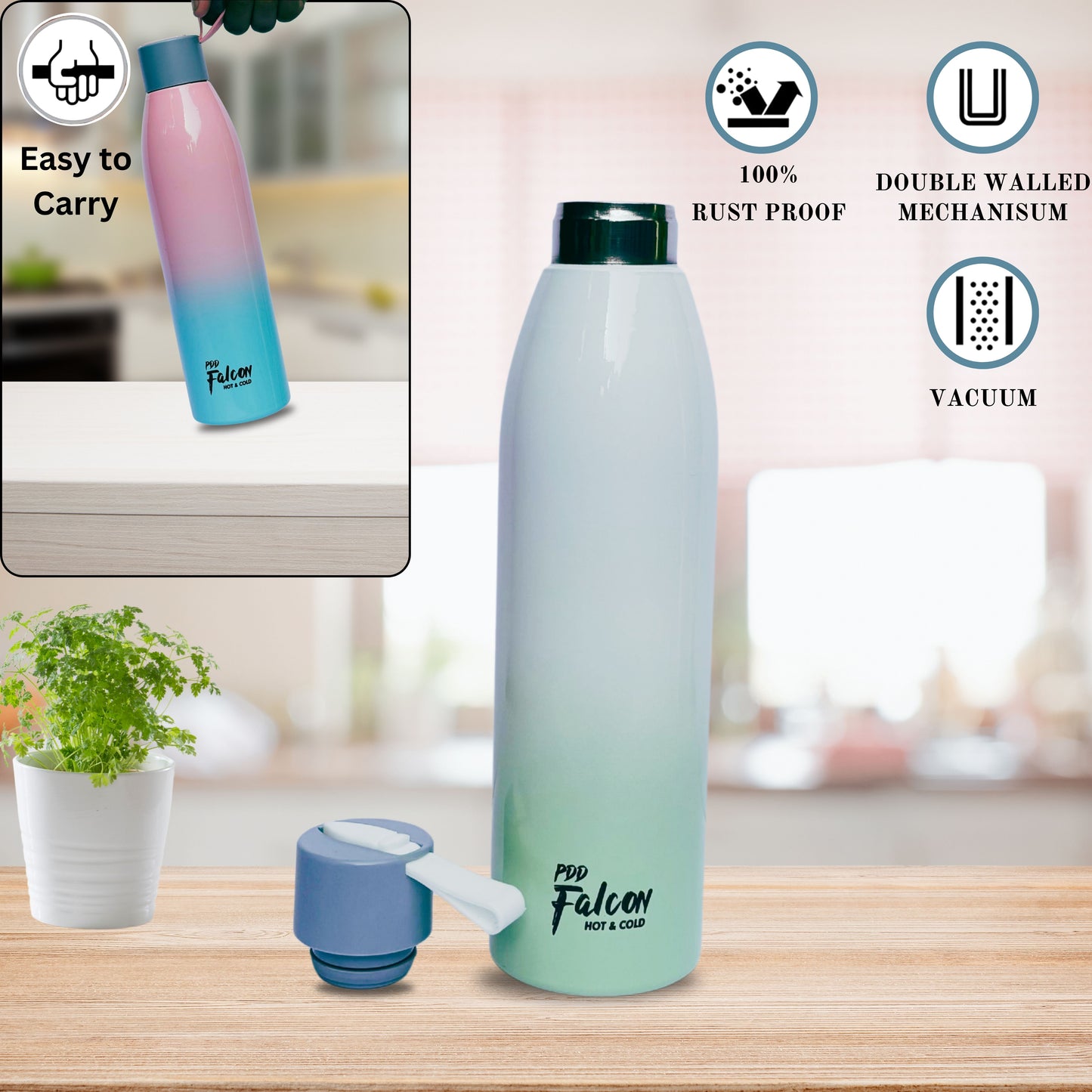 Stylo Insulated Water Bottle Mint 750ml