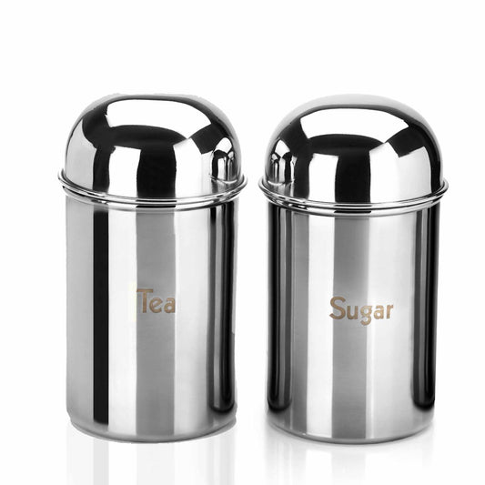 PddFalcon Stainless Steel Kitchen Storage Dome Canister Tea Sugar 500ml