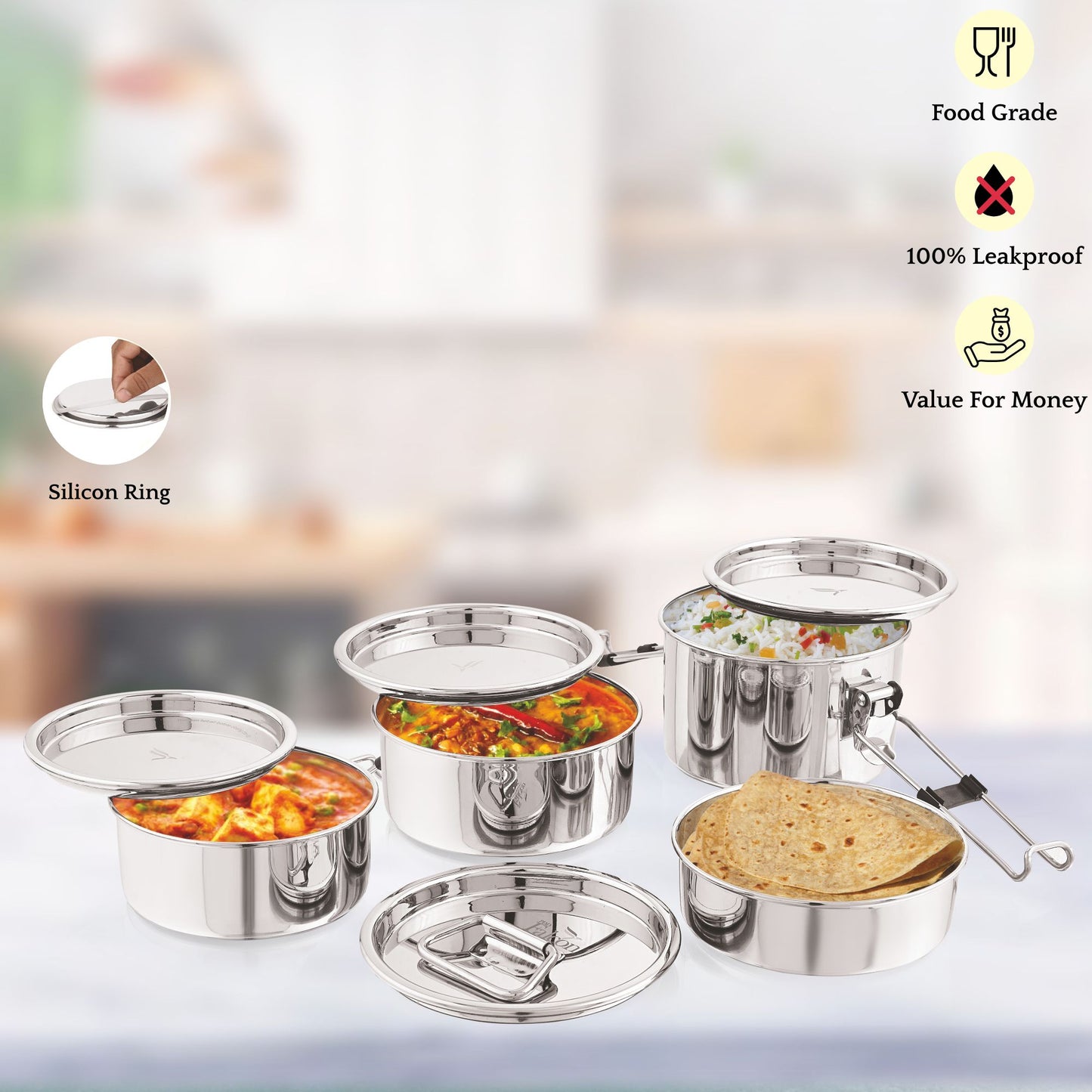 Royal Mega Lunch Box Set of 4 - 1500ml
