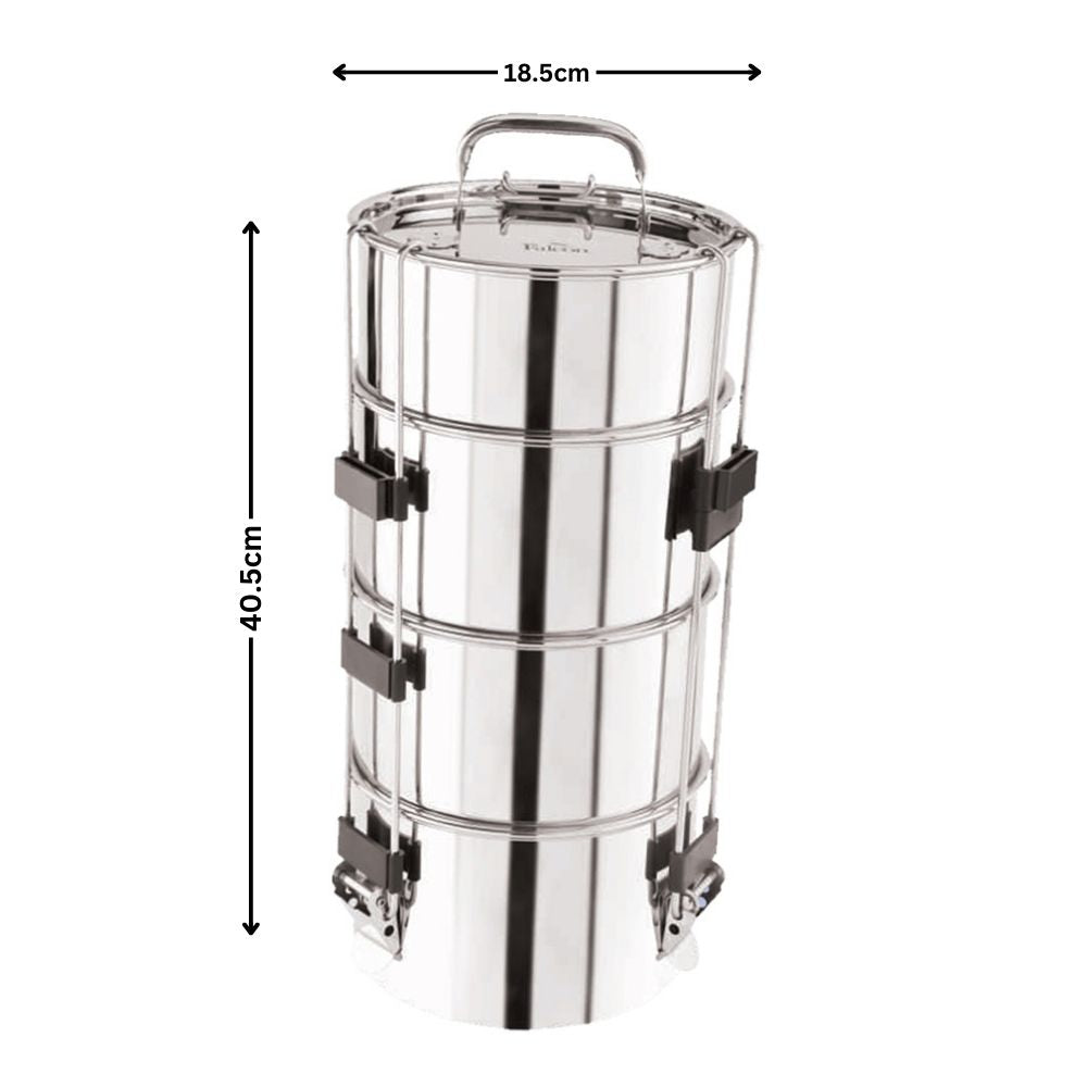 PddFalcon Stainless Steel Royal Commercial Travel Tiffin Box FP35008 - 7X4 9.5L