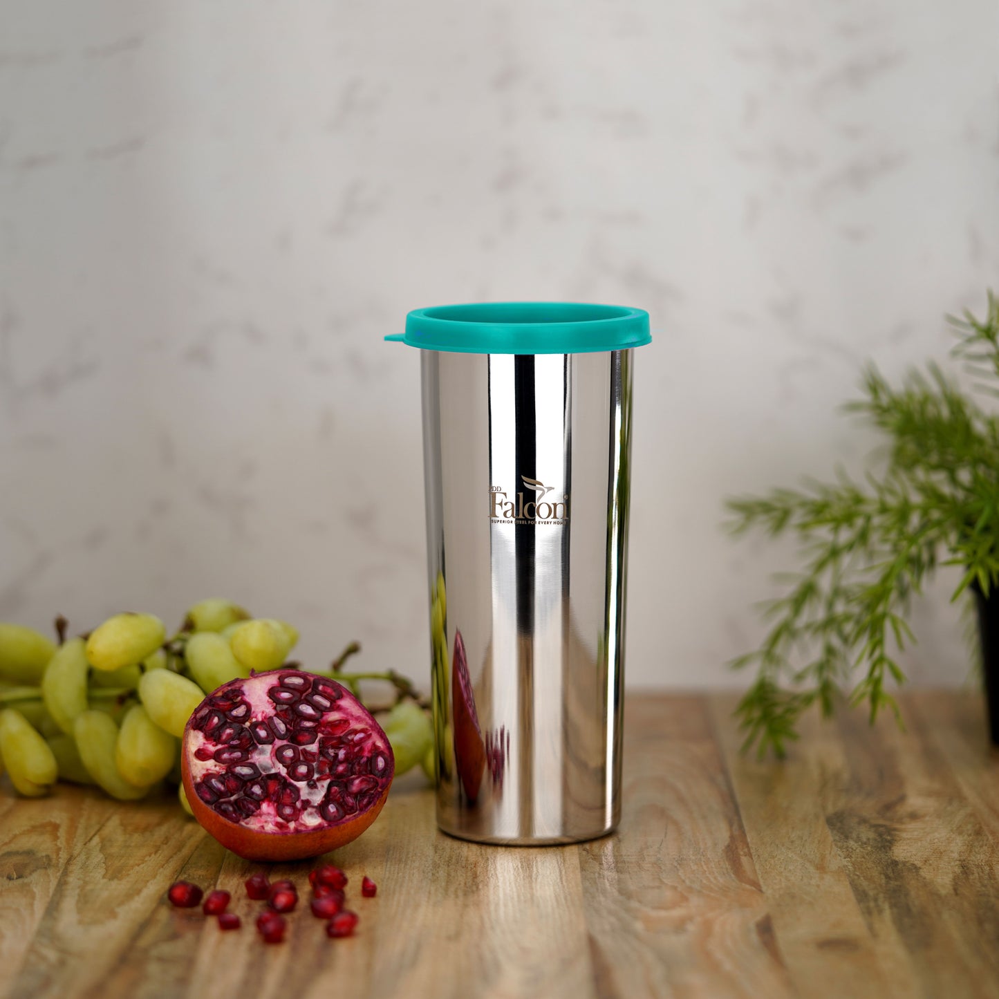 PddFalcon Steel Classic Tumbler / Glass 100% Leakproof 1pcs Sea Green FP04044 - 450ml