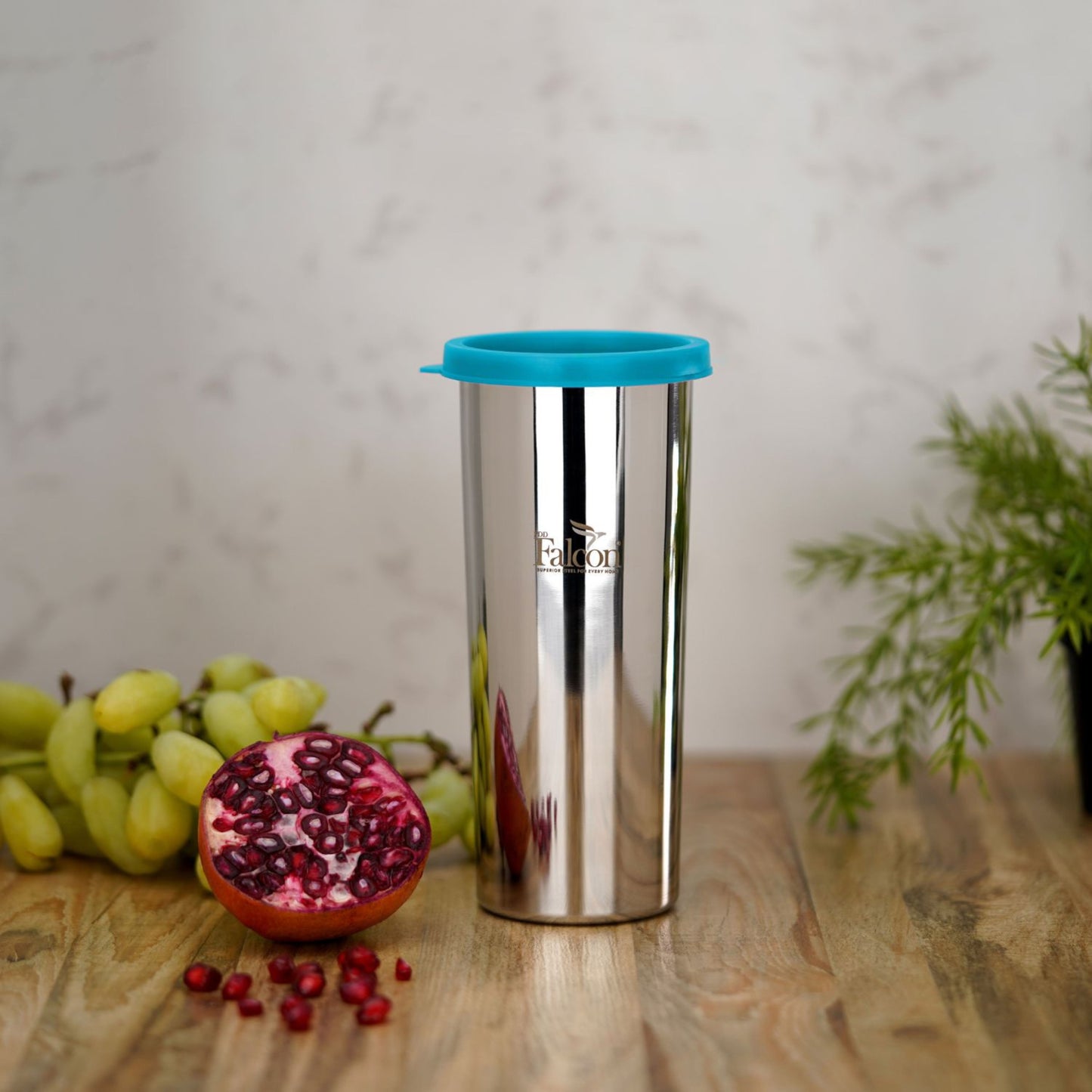 PddFalcon Steel Classic Tumbler / Glass 100% leakproof 1pcs Turkish Blue FP04046 - 520ml