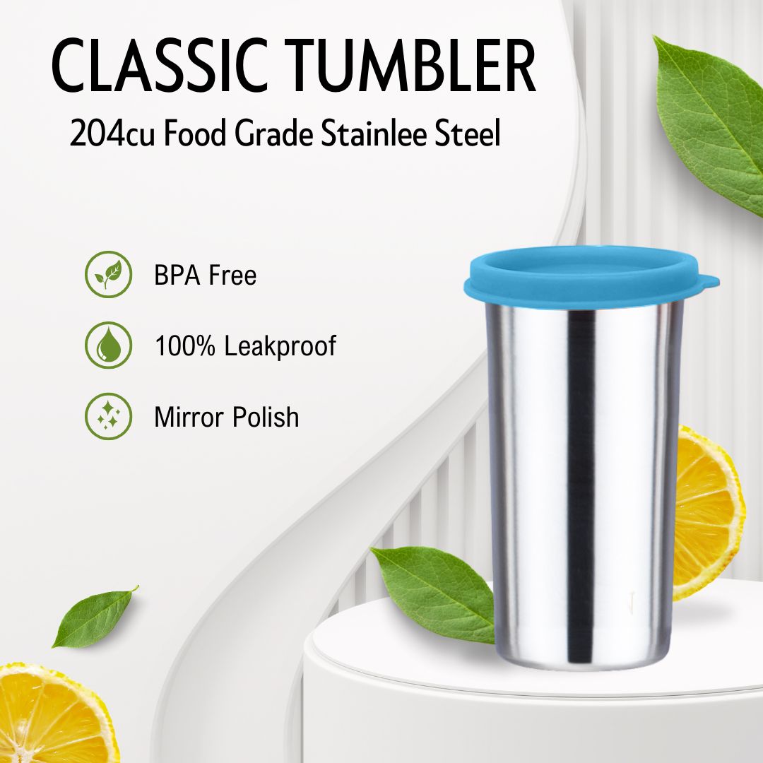 PddFalcon Steel Classic Tumbler / Glass 100% leakproof 1pcs Turkish Blue FP04046 - 520ml
