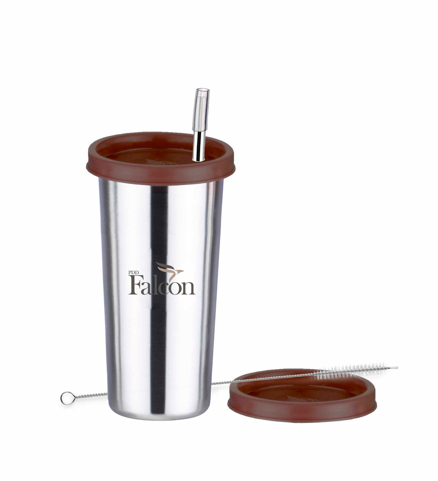 Pdd Falcon Steel Straw Glass 1pcs Brown FP04034 - 520ml