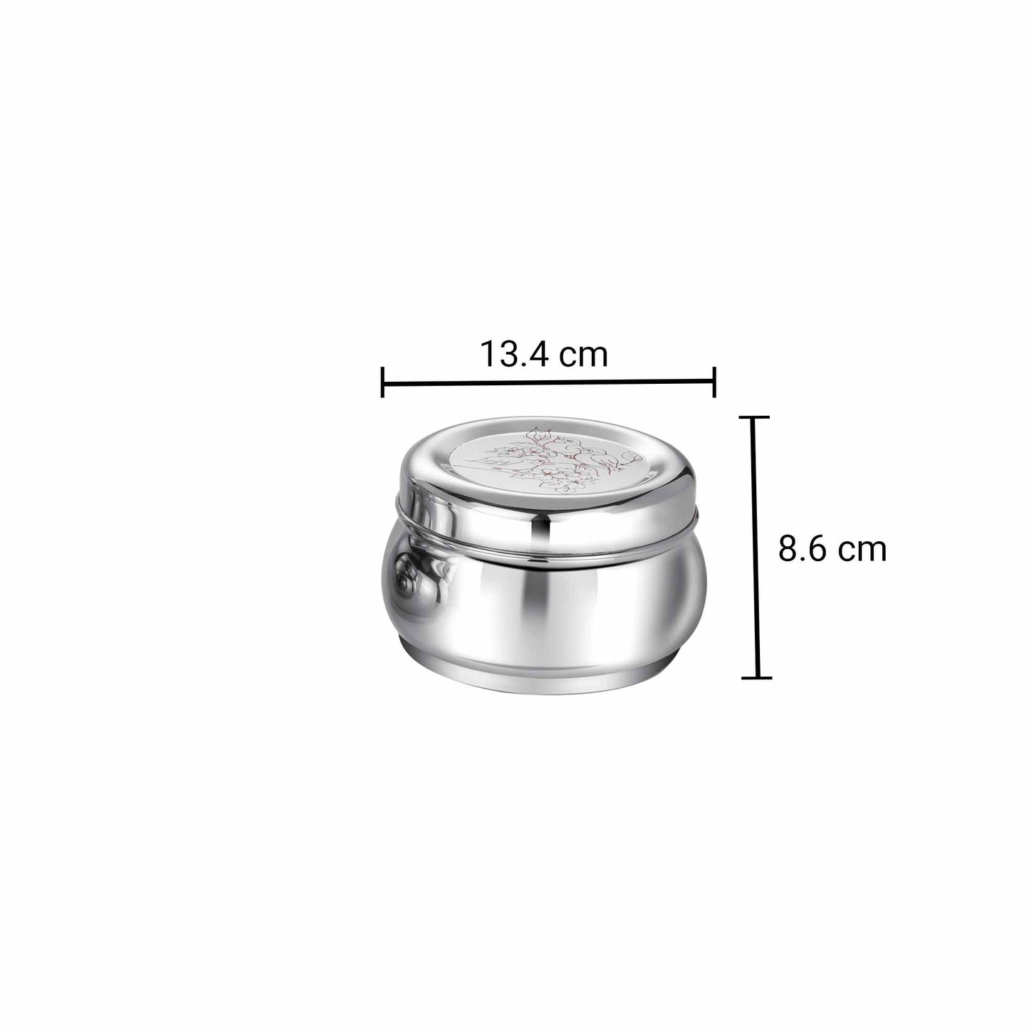 Pdd Falcon Steel Container 1pcs Silver FP10026 - 800ml