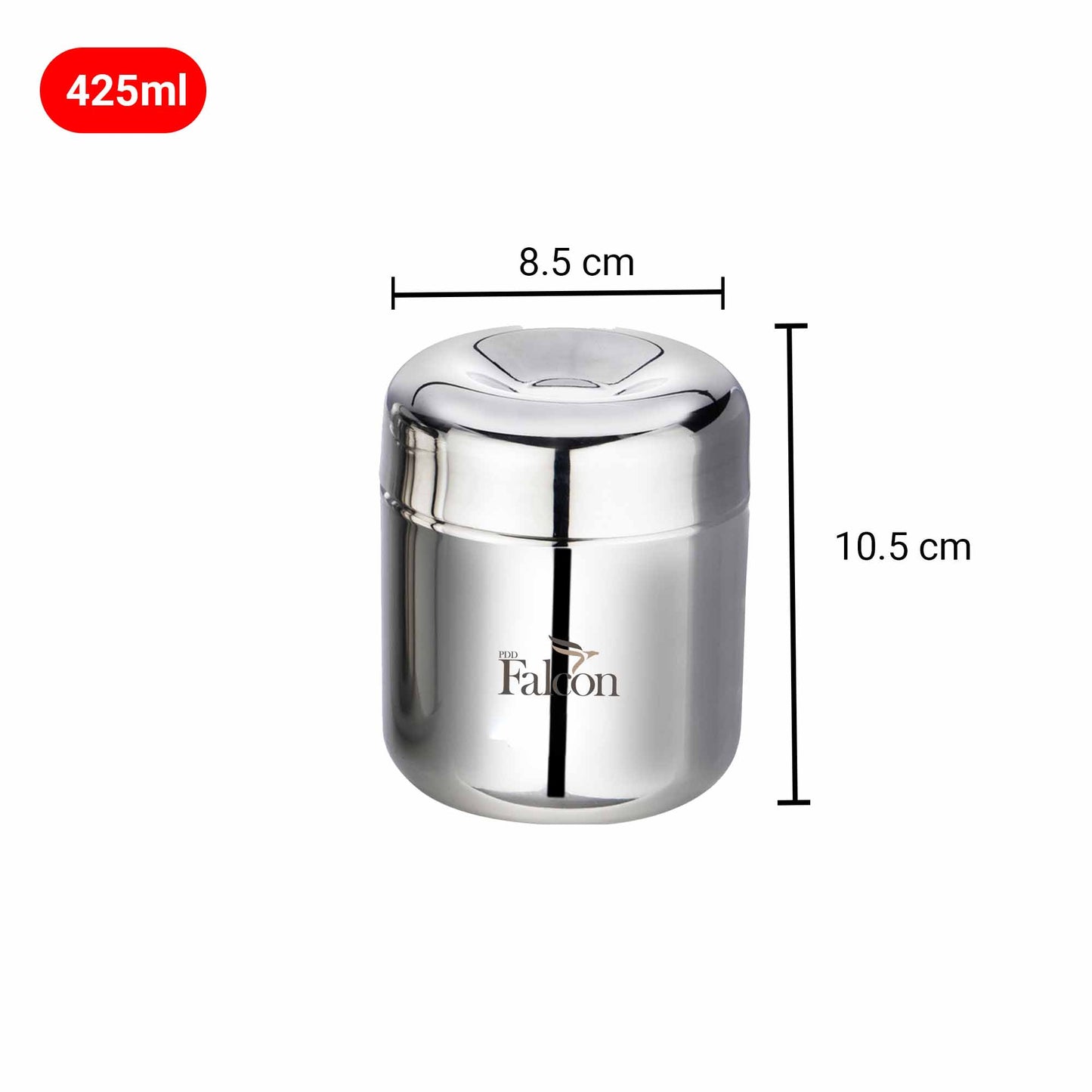 Pdd Falcon Steel Storage canister 1pcs Silver FP10015 - 425ml