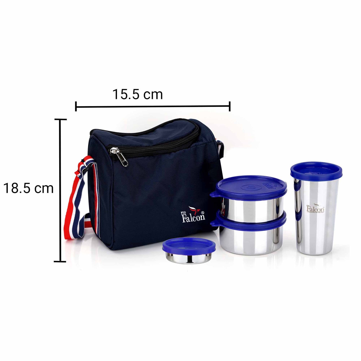 Pdd Falcon Steel Lunch Box Trio - 1150ml