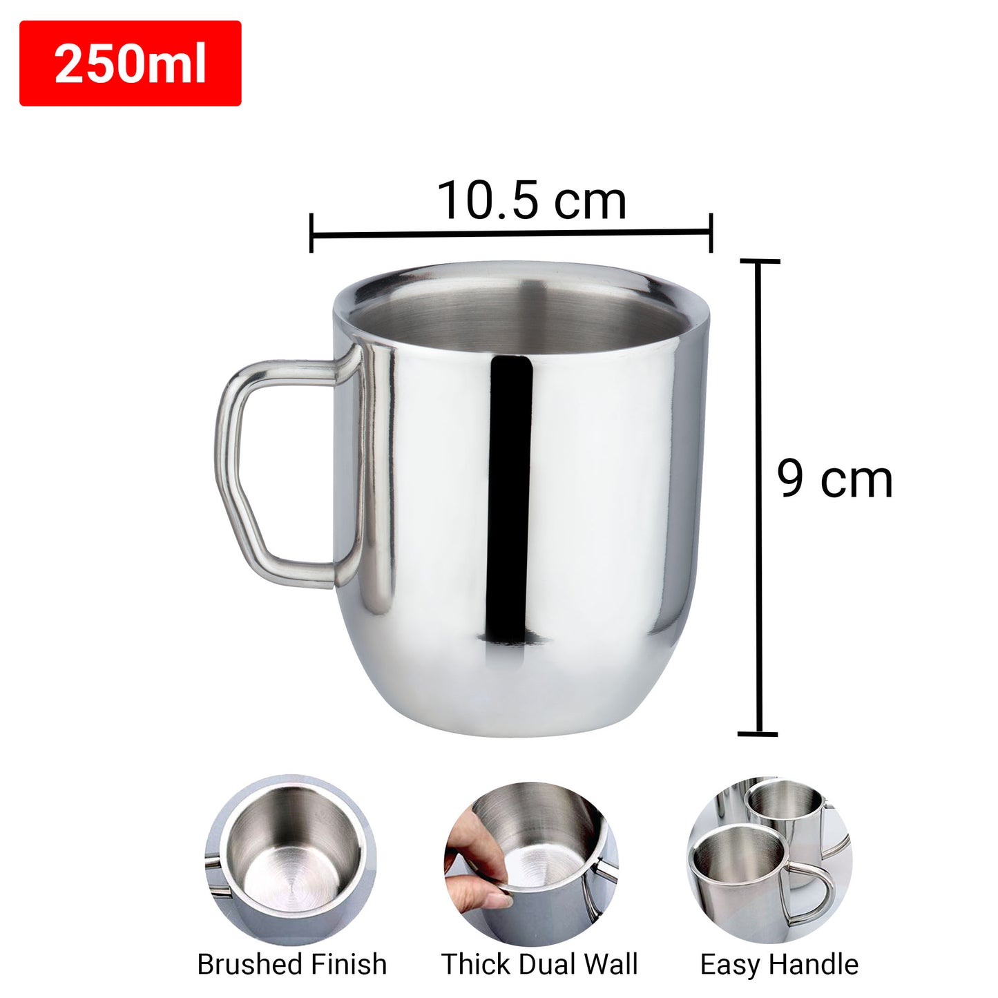 Pdd Falcon Double Wall Verve Mug, 250ml