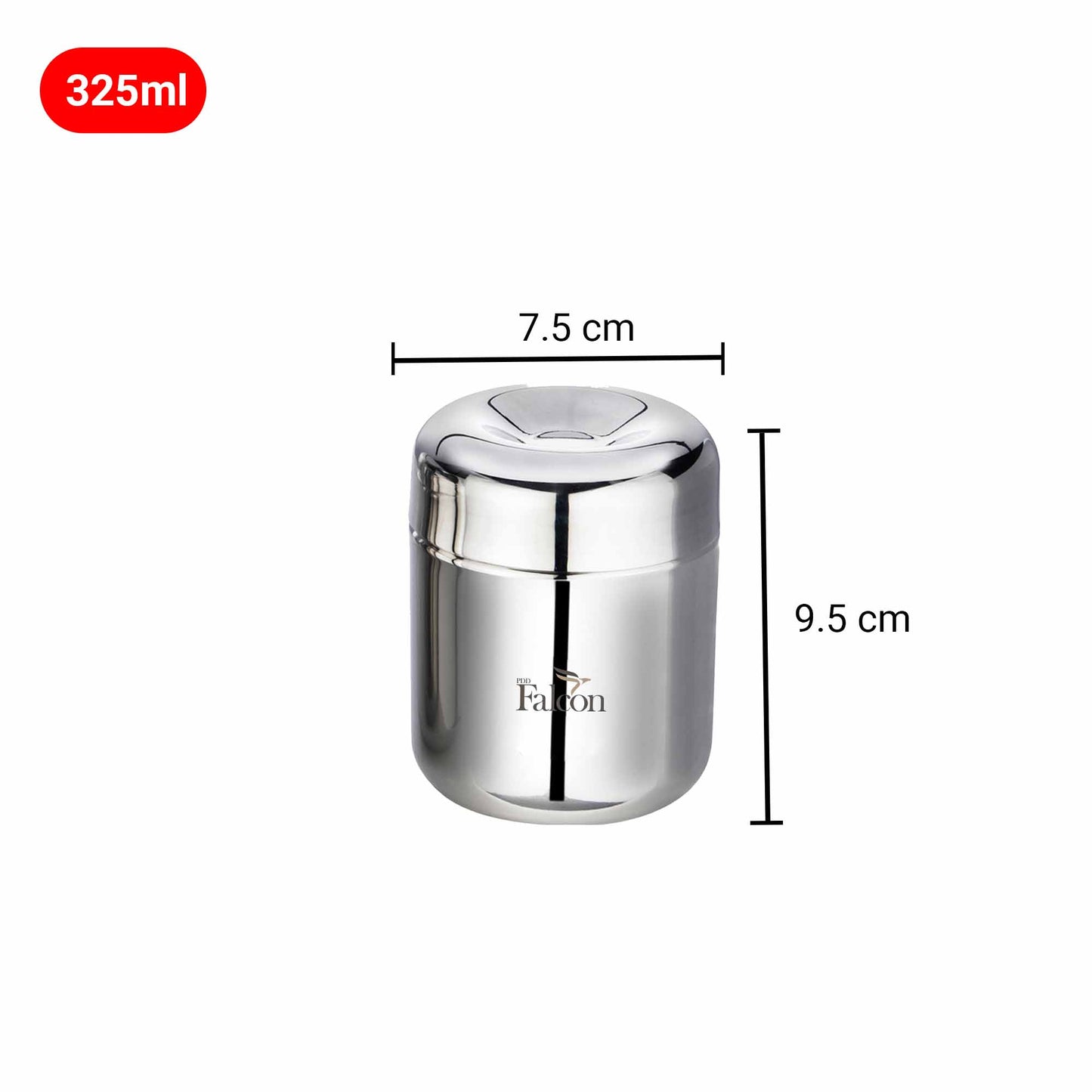 Pdd Falcon Steel Storage canister 1pcs Silver FP10014 - 325ml