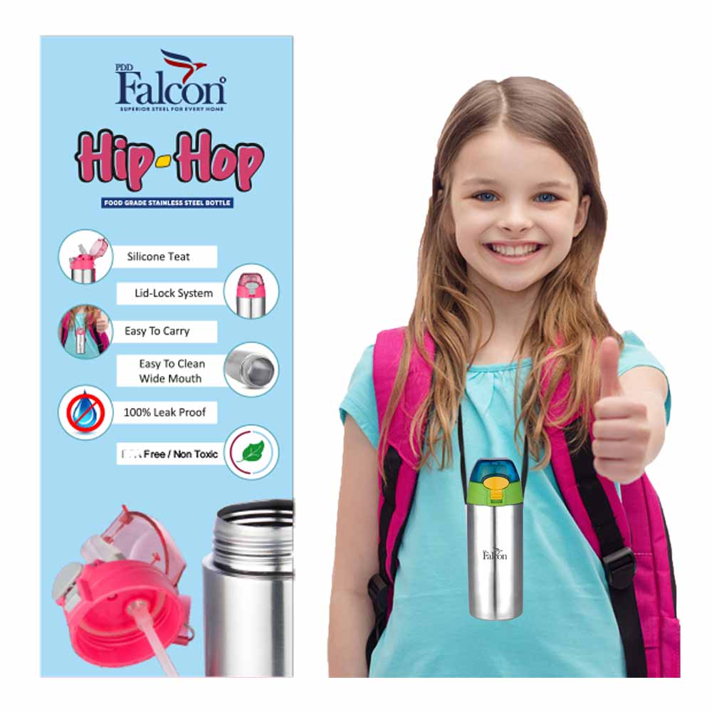 Hip Hop Water Bottle Pink , 500ml