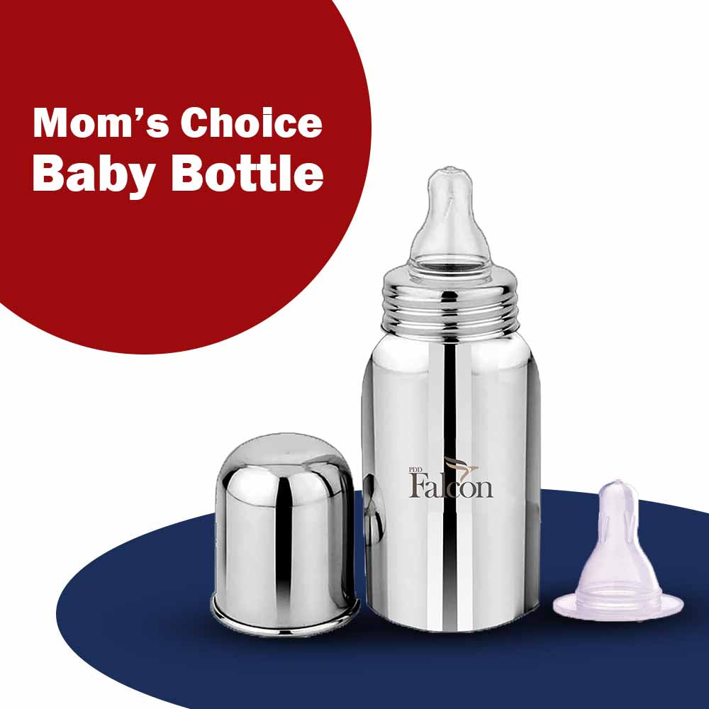 Steel baby best sale feeding bottle