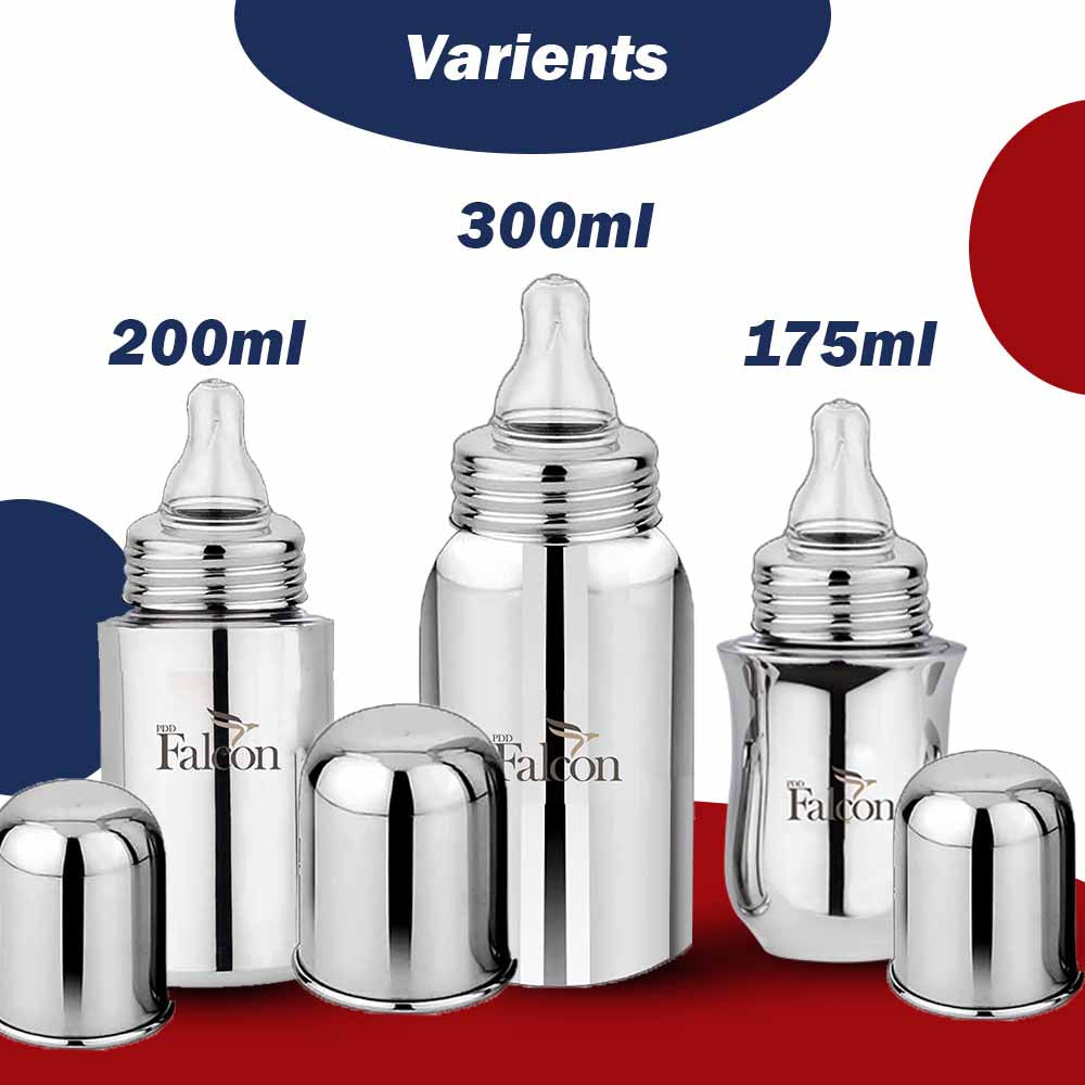 PddFalcon Stainless Steel Babybottle 200ml 175ml 300ml