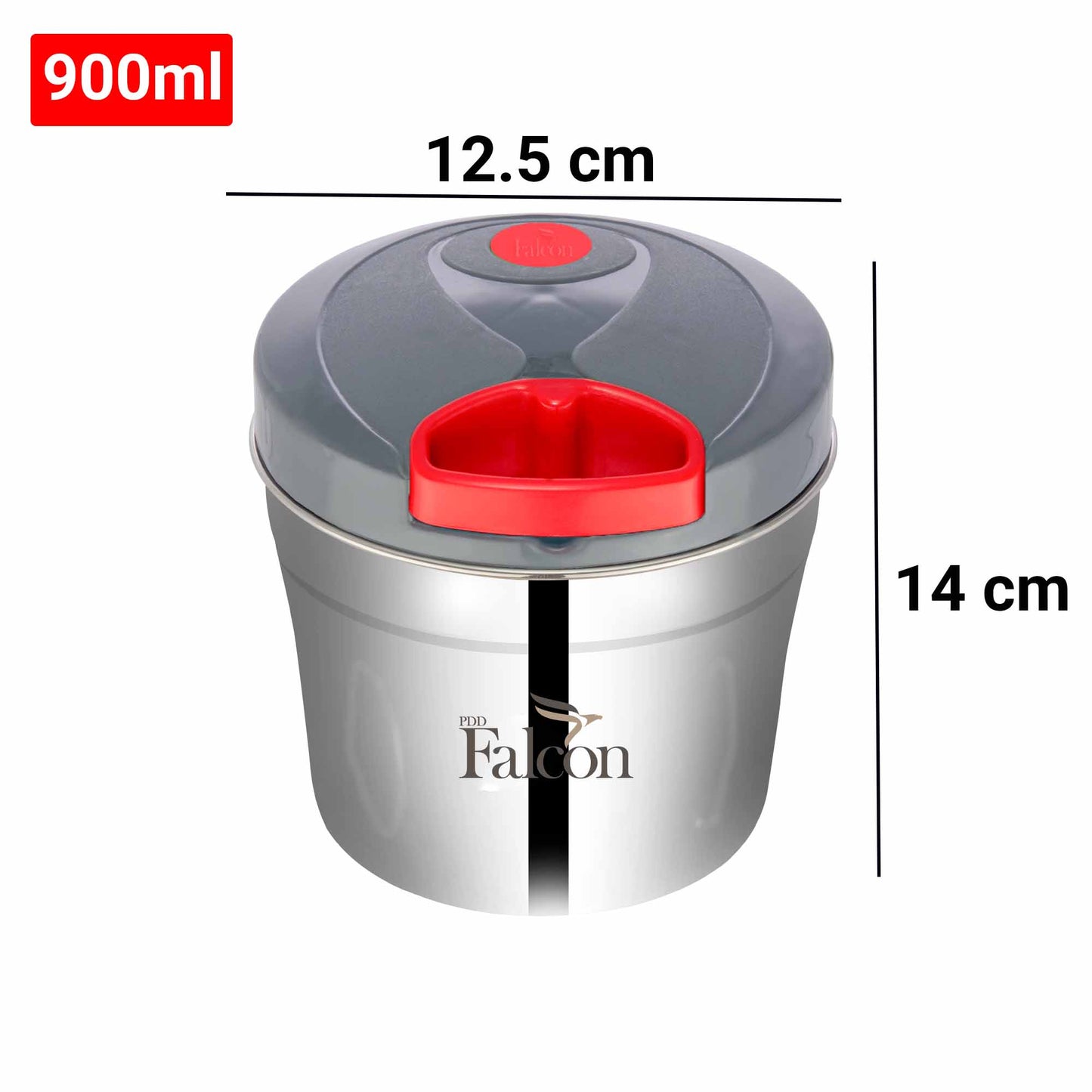 PddFalcon Stainless Steel Chopper 900ml Red