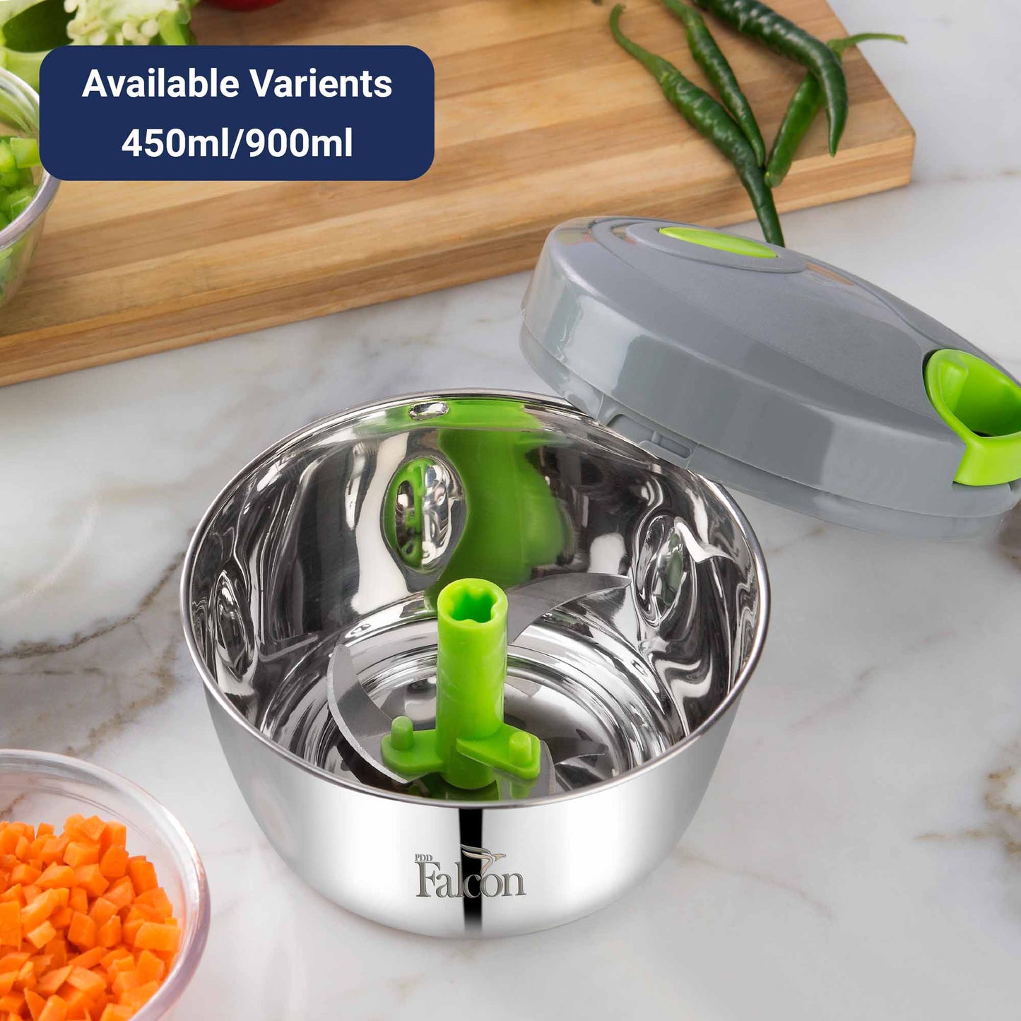 PddFalcon Stainless Steel Chopper Green
