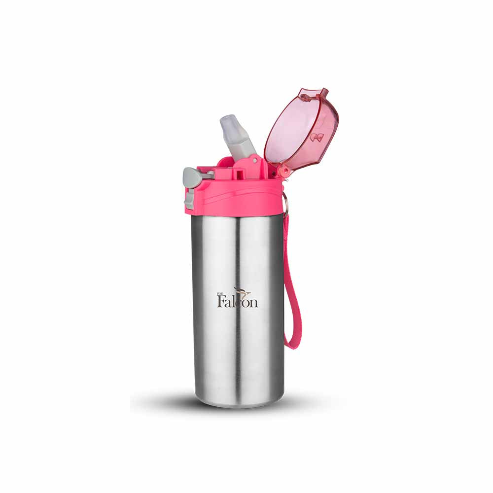 PddFalcon Stainless Steel Drinkware HipHop Sipper Bottle 500ml Pink