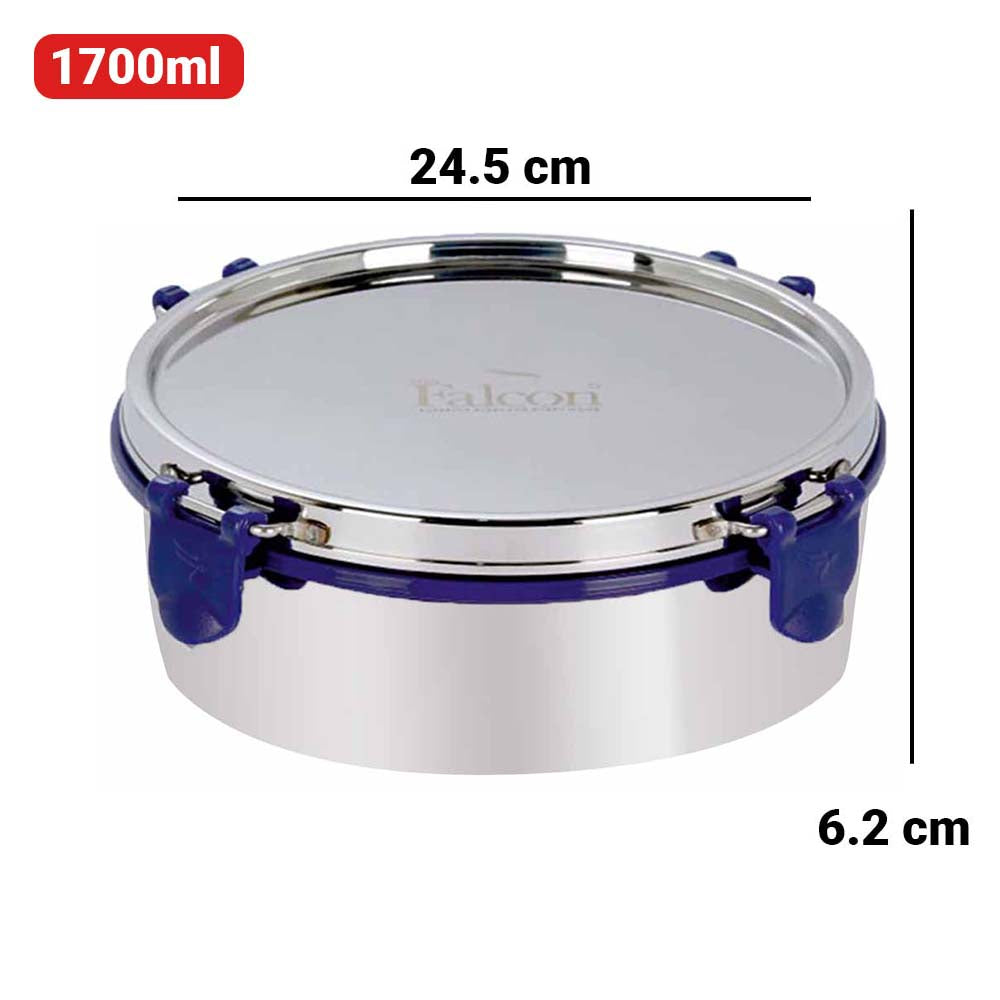PddFalcon Stainless Steel EcoNxt Jumbo Container 8.1 1700ml Blue