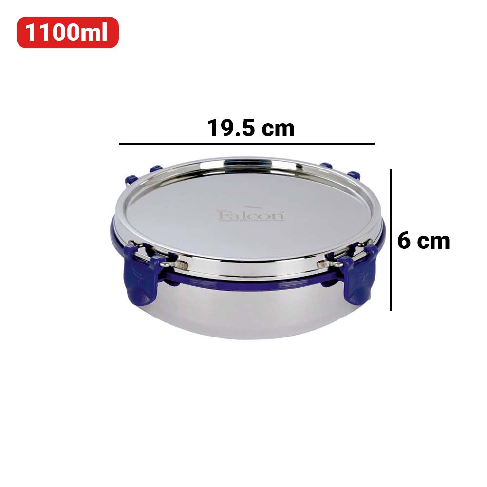 PddFalcon Stainless Steel Econxt Containers 1100ml Blue