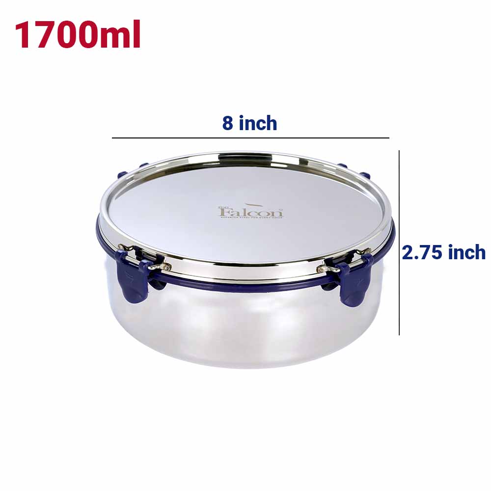 PddFalcon Stainless Steel Econxt Masaladabba 1700ml Blue No.8