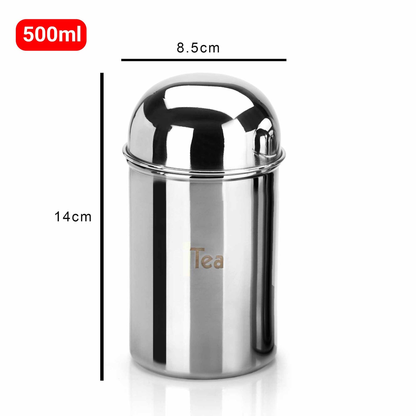 PddFalcon Stainless Steel Kitchen Storage Dome Canister 500ml