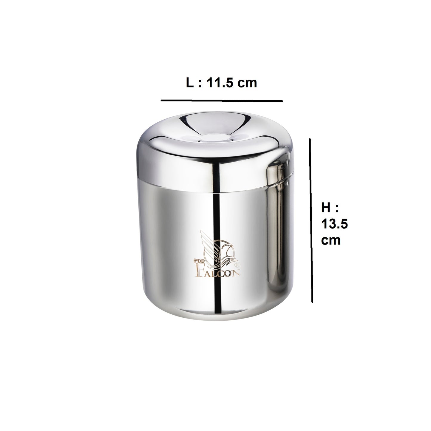 Pdd Falcon Steel Storage canister 1pcs Silver FP10018 - 1225ml