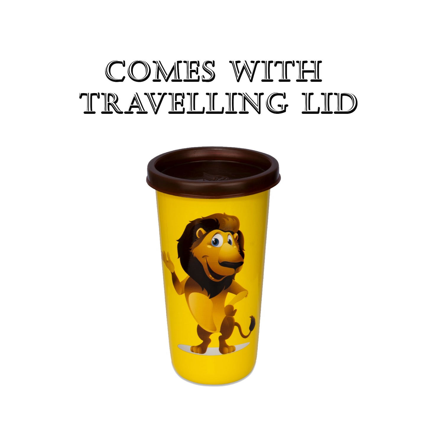 Pdd Falcon Steel Straw Glass 1pcs Lion Yellow FP24009_CN2 - 450ml