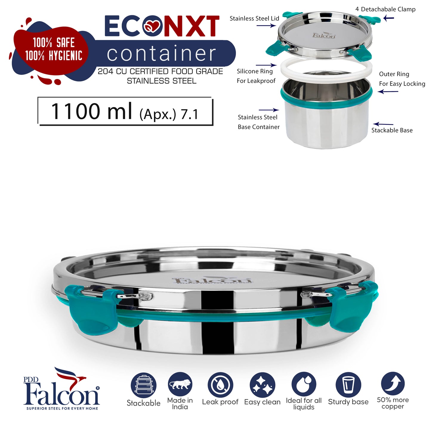 EcoNxt Jumbo 7.1 Container 1pc - 1100ml