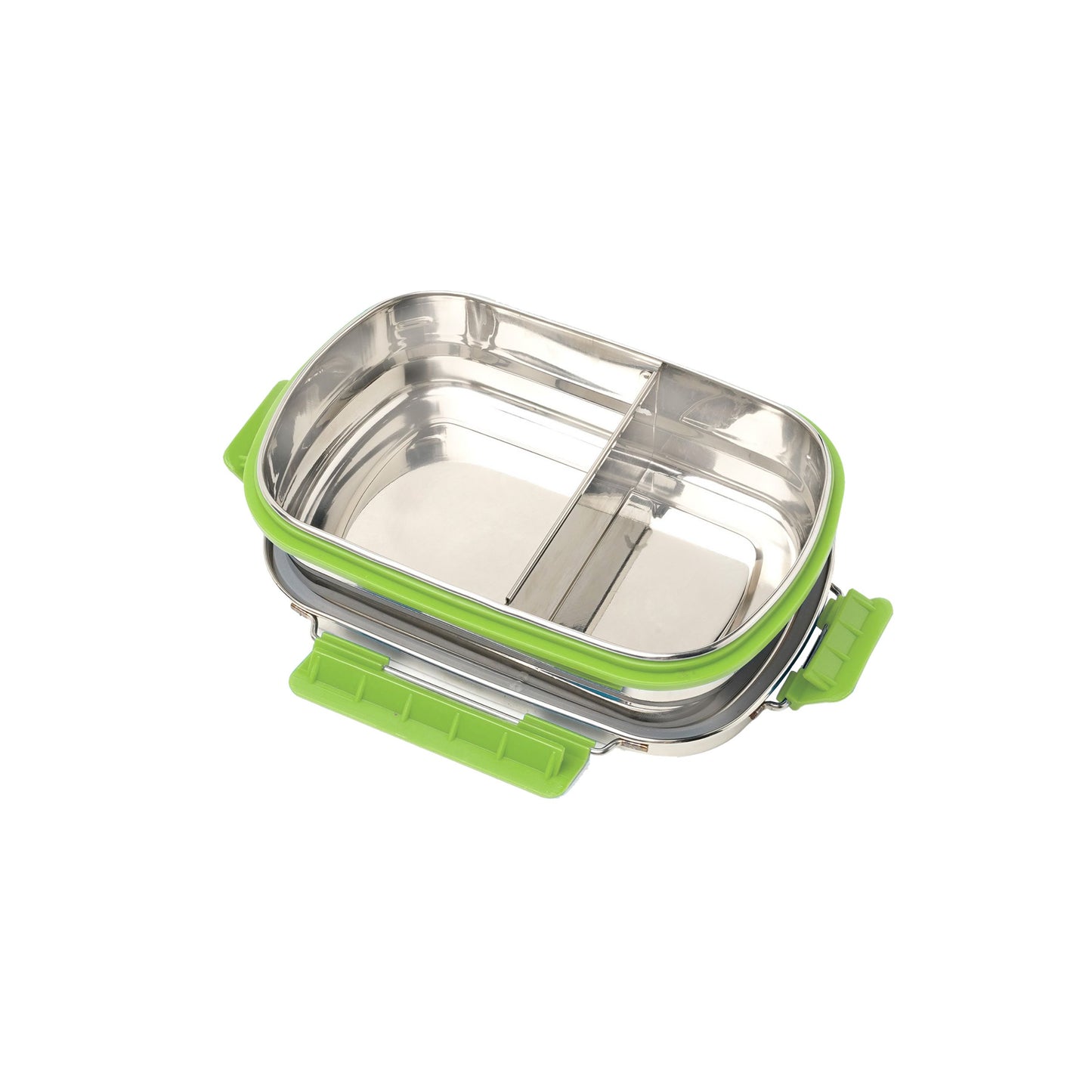 PddFalcon Stainless Steel Munch Duo Lunch Box with 2 Partition - 750ml Green