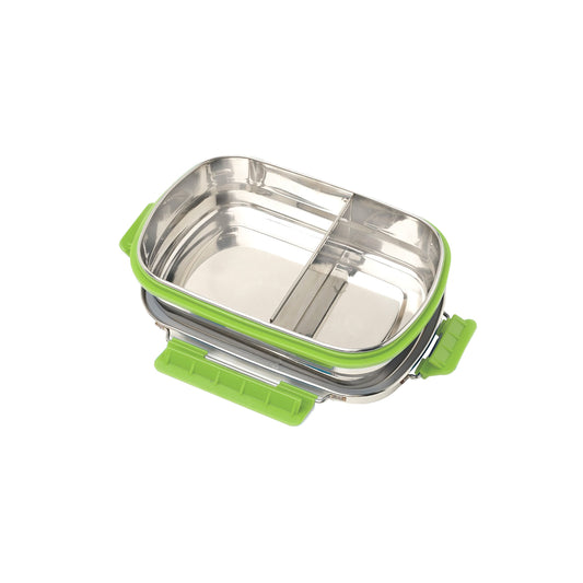 PddFalcon Stainless Steel Munch Duo Lunch Box with 2 Partition - 750ml Green