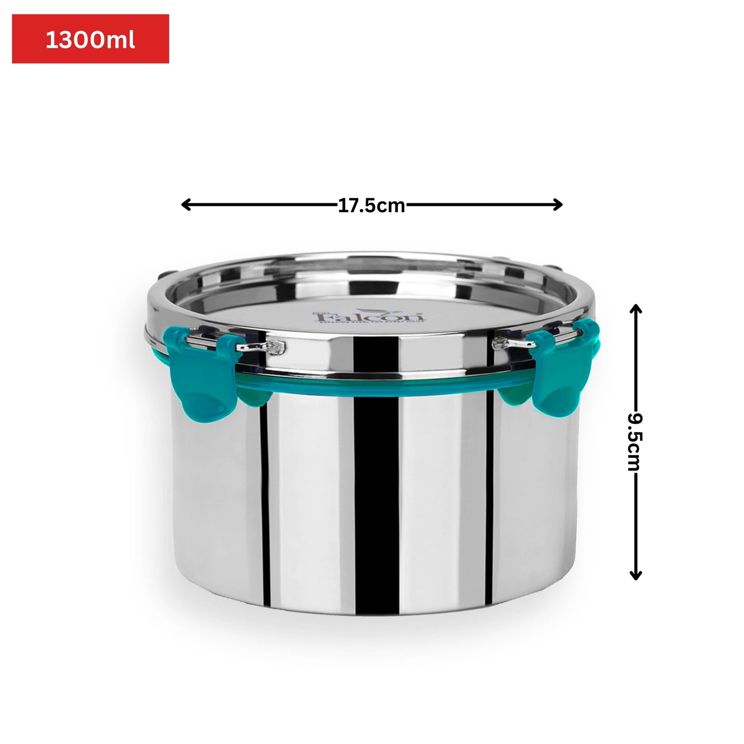 PddFalcon Food Grade Stainless Steel EcoNxt Big Container 6.3 - 1350ml (Sea Green)