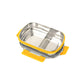 PddFalcon Stainless Steel Munch Duo Lunch Box with 2 Partition - 750ml Yellow