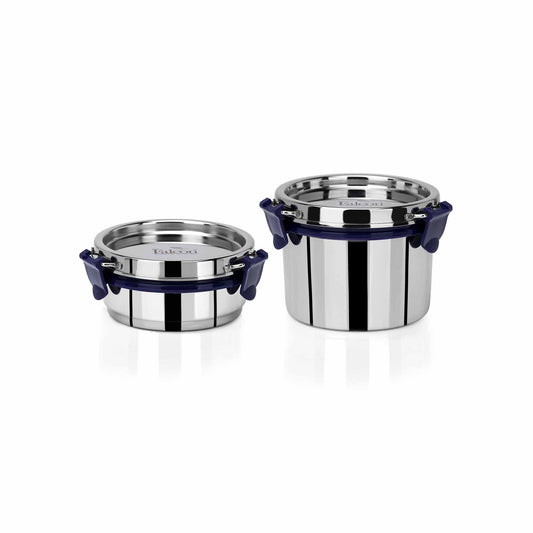 PddFalcon Steel Airtight Container 2pcs Blue FP11023n1 - 700ml