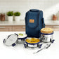 Pdd Falcon Steel Lunch Box Set of 3 Blue FP11007 - 1000ml