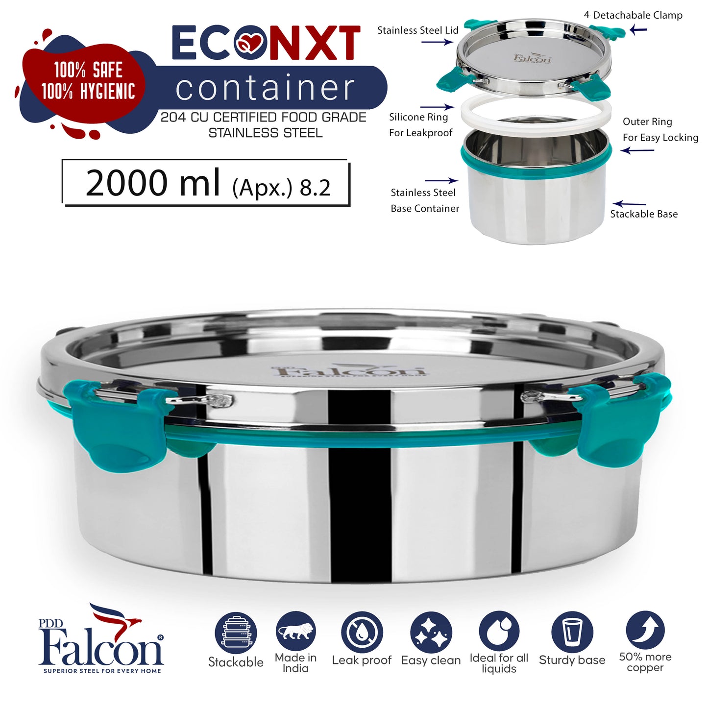 EcoNxt Jumbo 8.2 Container 1pc - 2000ml