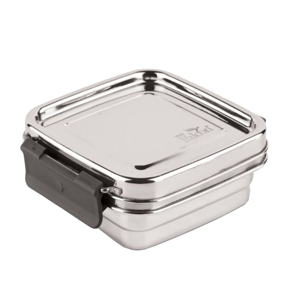 PDDFALCON Stainless Steel Cube Container ,100%Leakproof Container 400ml